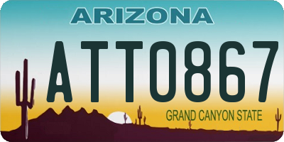 AZ license plate ATT0867