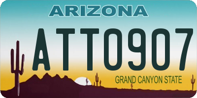 AZ license plate ATT0907
