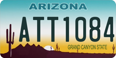 AZ license plate ATT1084