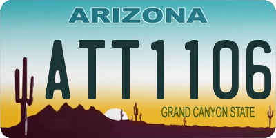 AZ license plate ATT1106