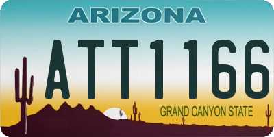 AZ license plate ATT1166