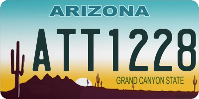 AZ license plate ATT1228
