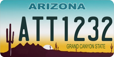 AZ license plate ATT1232