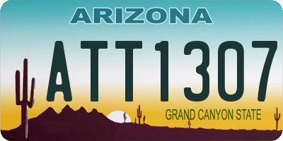 AZ license plate ATT1307