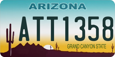 AZ license plate ATT1358