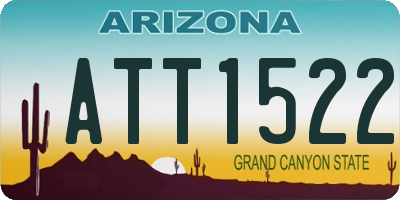 AZ license plate ATT1522