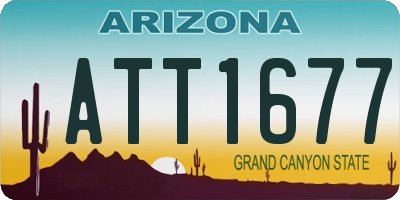 AZ license plate ATT1677