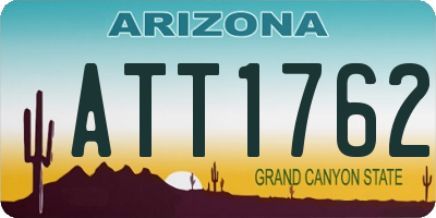 AZ license plate ATT1762