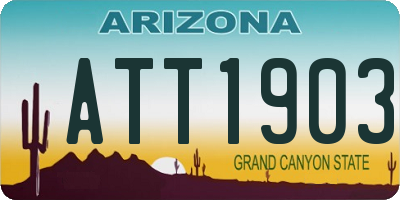 AZ license plate ATT1903