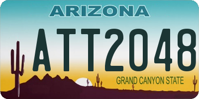 AZ license plate ATT2048