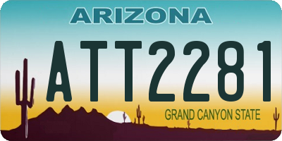 AZ license plate ATT2281