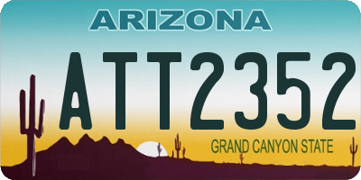 AZ license plate ATT2352