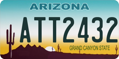 AZ license plate ATT2432