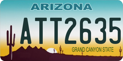 AZ license plate ATT2635