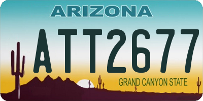 AZ license plate ATT2677