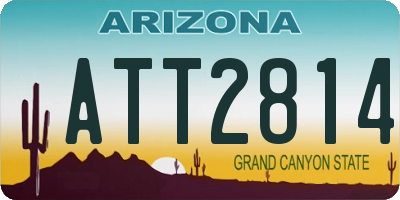 AZ license plate ATT2814