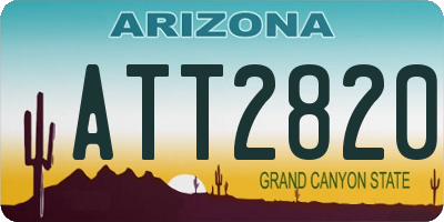 AZ license plate ATT2820