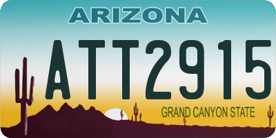 AZ license plate ATT2915