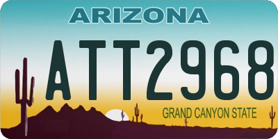 AZ license plate ATT2968