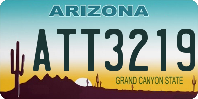 AZ license plate ATT3219