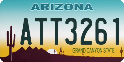 AZ license plate ATT3261