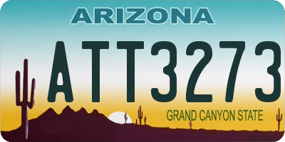 AZ license plate ATT3273