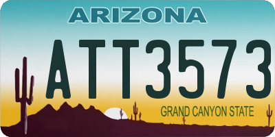 AZ license plate ATT3573