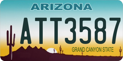 AZ license plate ATT3587