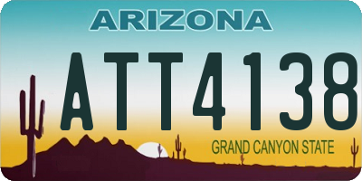 AZ license plate ATT4138