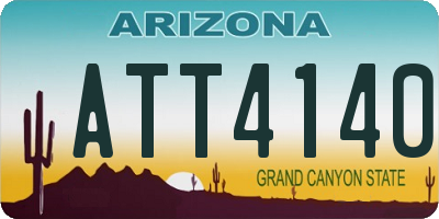 AZ license plate ATT4140