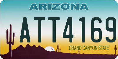 AZ license plate ATT4169