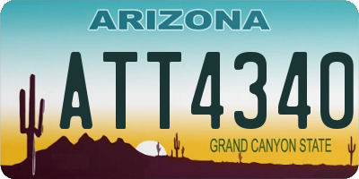 AZ license plate ATT4340