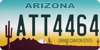 AZ license plate ATT4464