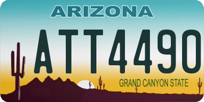 AZ license plate ATT4490