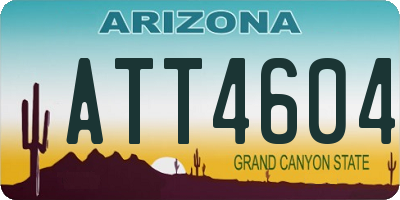 AZ license plate ATT4604