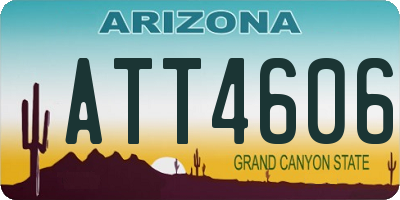 AZ license plate ATT4606