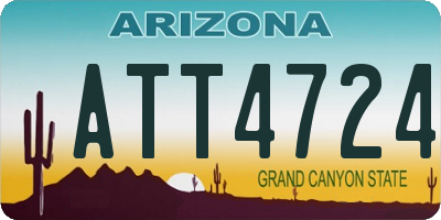 AZ license plate ATT4724