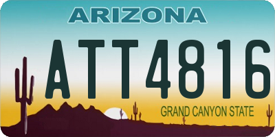 AZ license plate ATT4816