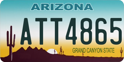AZ license plate ATT4865