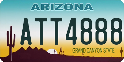 AZ license plate ATT4888