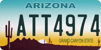 AZ license plate ATT4974