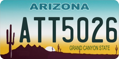AZ license plate ATT5026
