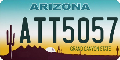 AZ license plate ATT5057