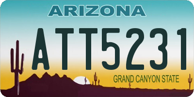 AZ license plate ATT5231