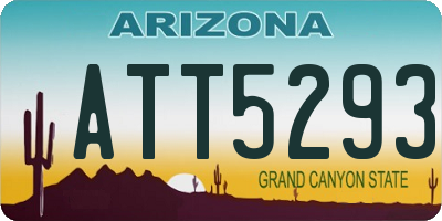 AZ license plate ATT5293