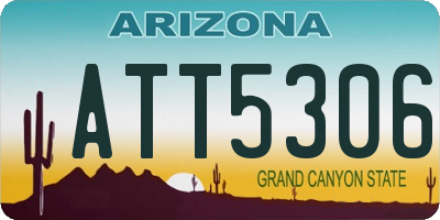 AZ license plate ATT5306