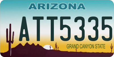 AZ license plate ATT5335