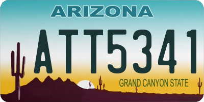 AZ license plate ATT5341