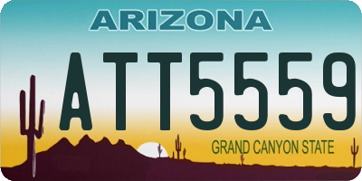 AZ license plate ATT5559