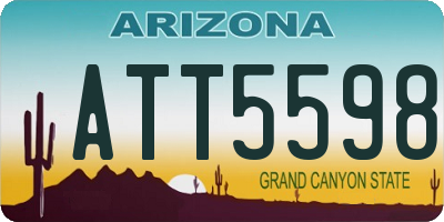 AZ license plate ATT5598